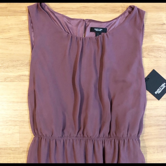 BNWT Simply Vera Vera Wang- Purple Sleeveless Dress- Size L - Picture 4 of 7